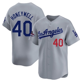 Limited Los Angeles Dodgers Brent Honeywell Away World Series Champions Jersey - Gray