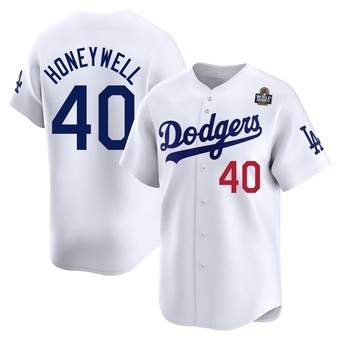 Limited Los Angeles Dodgers Brent Honeywell Home 2024 World Series Jersey - White