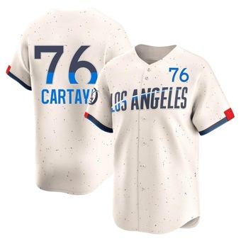 Limited Los Angeles Dodgers Diego Cartaya 2024 City Connect Jersey - Cream