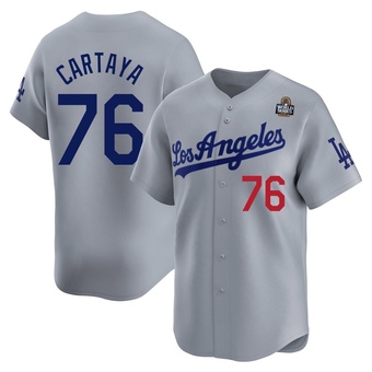 Limited Los Angeles Dodgers Diego Cartaya Away 2024 World Series Jersey - Gray