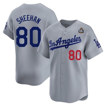 Limited Los Angeles Dodgers Emmet Sheehan Away 2024 World Series Jersey - Gray