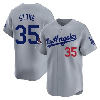 Limited Los Angeles Dodgers Gavin Stone Away World Series Champions Jersey - Gray