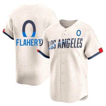 Limited Los Angeles Dodgers Jack Flaherty 2024 City Connect Jersey - Cream