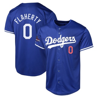 Limited Los Angeles Dodgers Jack Flaherty Alternate World Series Champions Jersey - Royal