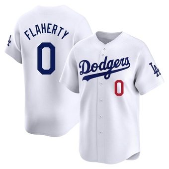 Limited Los Angeles Dodgers Jack Flaherty Home Jersey - White