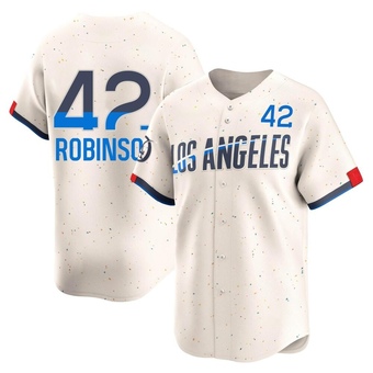 Limited Los Angeles Dodgers Jackie Robinson 2024 City Connect Jersey - Cream