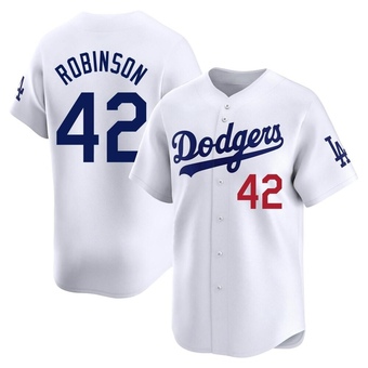 Limited Los Angeles Dodgers Jackie Robinson Home Jersey - White