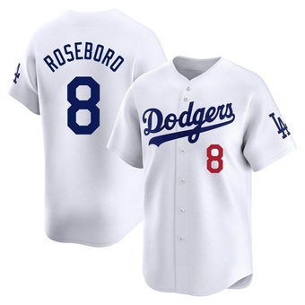 Limited Los Angeles Dodgers John Roseboro Home Jersey - White