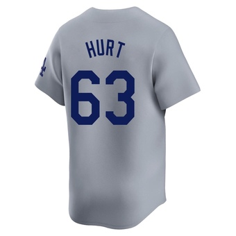 Limited Los Angeles Dodgers Kyle Hurt Away Jersey - Gray