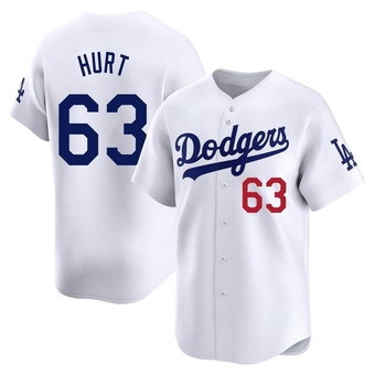 Limited Los Angeles Dodgers Kyle Hurt Home Jersey - White