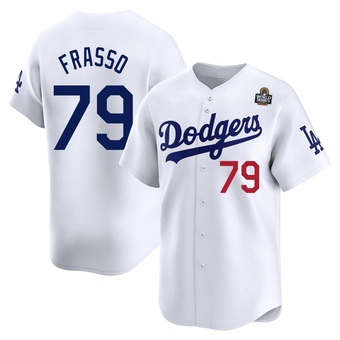 Limited Los Angeles Dodgers Nick Frasso Home 2024 World Series Jersey - White