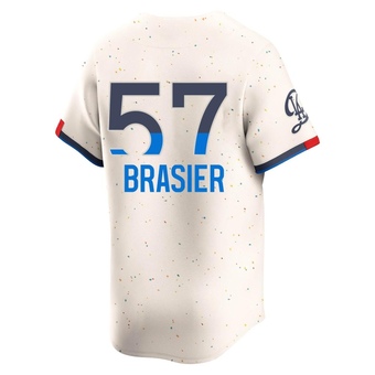 Limited Los Angeles Dodgers Ryan Brasier 2024 City Connect Jersey - Cream