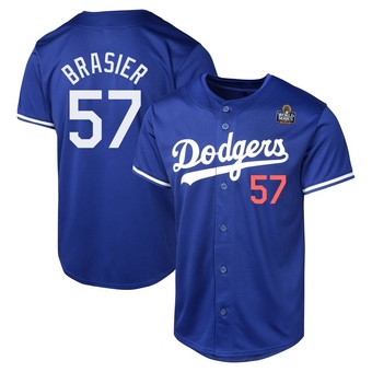 Limited Los Angeles Dodgers Ryan Brasier Alternate 2024 World Series Jersey - Royal