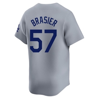 Limited Los Angeles Dodgers Ryan Brasier Away Jersey - Gray