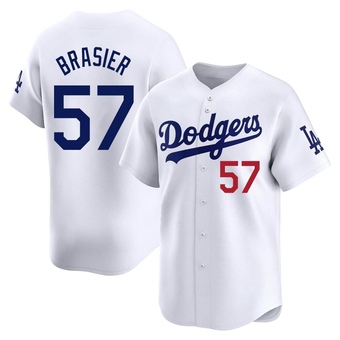 Limited Los Angeles Dodgers Ryan Brasier Home Jersey - White