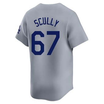 Limited Los Angeles Dodgers Vin Scully Away Jersey - Gray