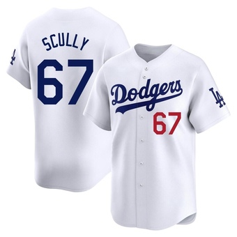 Limited Los Angeles Dodgers Vin Scully Home Jersey - White