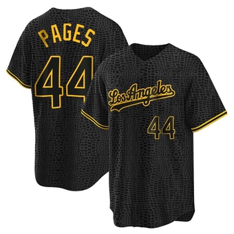 Replica Los Angeles Dodgers Andy Pages Snake Skin City Jersey - Black