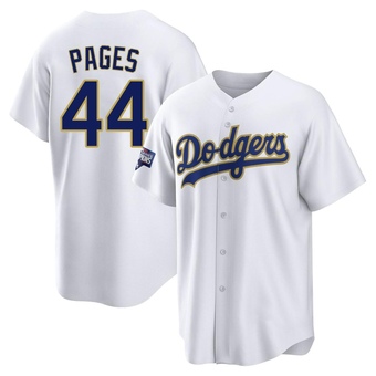 Replica Los Angeles Dodgers Andy Pages White/ 2021 Program Player Jersey - Gold