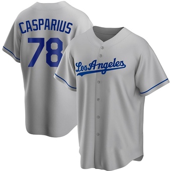 Replica Los Angeles Dodgers Ben Casparius Road Jersey - Gray