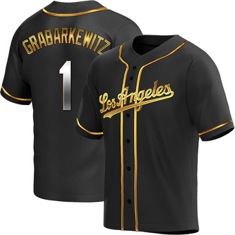 Replica Los Angeles Dodgers Billy Grabarkewitz Alternate Jersey - Black Golden