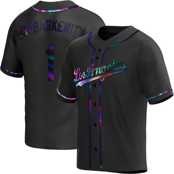 Replica Los Angeles Dodgers Billy Grabarkewitz Alternate Jersey - Black Holographic