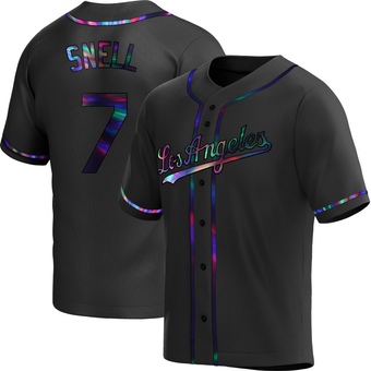 Replica Los Angeles Dodgers Blake Snell Alternate Jersey - Black Holographic