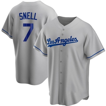 Replica Los Angeles Dodgers Blake Snell Road Jersey - Gray