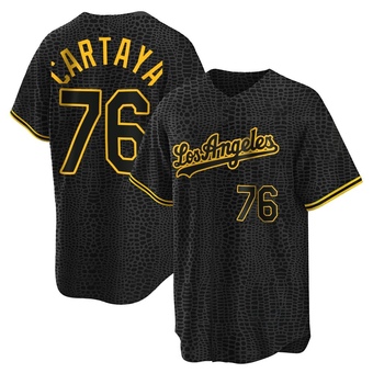 Replica Los Angeles Dodgers Diego Cartaya Snake Skin City Jersey - Black