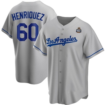 Replica Los Angeles Dodgers Edgardo Henriquez Road 2024 World Series Jersey - Gray