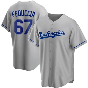 Replica Los Angeles Dodgers Hunter Feduccia Road Jersey - Gray