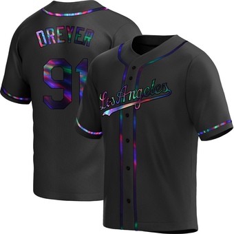 Replica Los Angeles Dodgers Jack Dreyer Alternate Jersey - Black Holographic