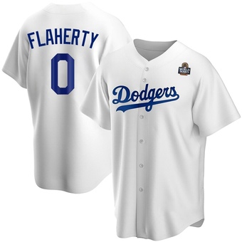 Replica Los Angeles Dodgers Jack Flaherty Home 2024 World Series Jersey - White