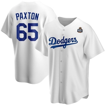 Replica Los Angeles Dodgers James Paxton Home 2024 World Series Jersey - White