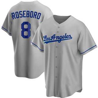 Replica Los Angeles Dodgers John Roseboro Road Jersey - Gray