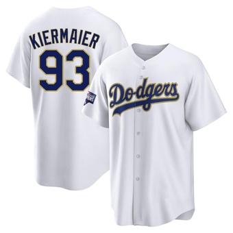 Replica Los Angeles Dodgers Kevin Kiermaier White/ 2021 Program Player Jersey - Gold