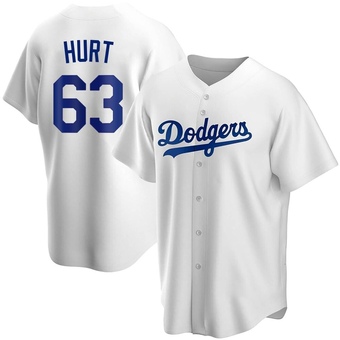 Replica Los Angeles Dodgers Kyle Hurt Home Jersey - White