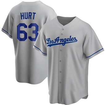 Replica Los Angeles Dodgers Kyle Hurt Road Jersey - Gray