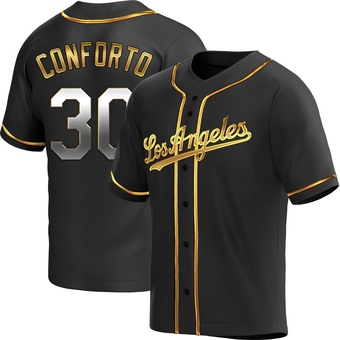 Replica Los Angeles Dodgers Michael Conforto Alternate Jersey - Black Golden