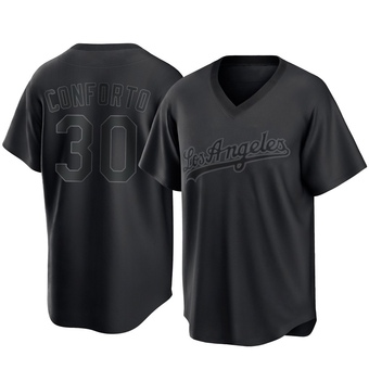 Replica Los Angeles Dodgers Michael Conforto Pitch Fashion Jersey - Black