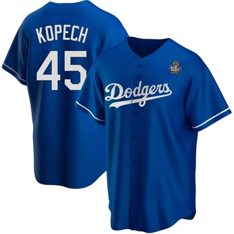 Replica Los Angeles Dodgers Michael Kopech Alternate 2024 World Series Jersey - Royal