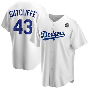 Replica Los Angeles Dodgers Rick Sutcliffe Home 2024 World Series Jersey - White