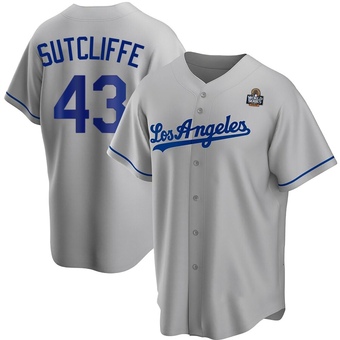 Replica Los Angeles Dodgers Rick Sutcliffe Road 2024 World Series Jersey - Gray