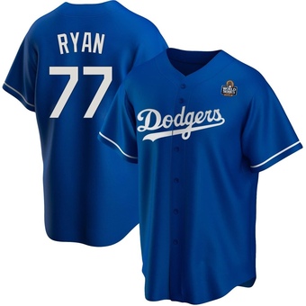 Replica Los Angeles Dodgers River Ryan Alternate 2024 World Series Jersey - Royal