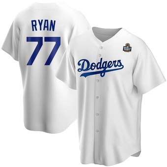 Replica Los Angeles Dodgers River Ryan Home 2024 World Series Jersey - White