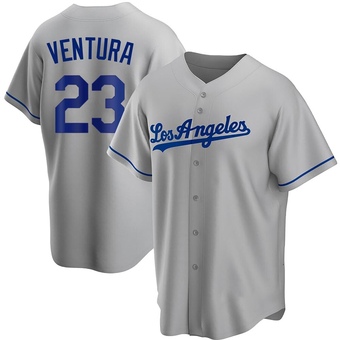 Replica Los Angeles Dodgers Robin Ventura Road Jersey - Gray