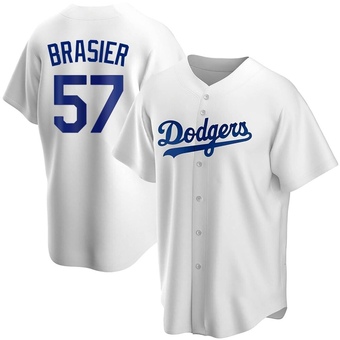 Replica Los Angeles Dodgers Ryan Brasier Home Jersey - White