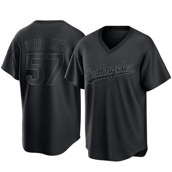 Replica Los Angeles Dodgers Ryan Brasier Pitch Fashion Jersey - Black