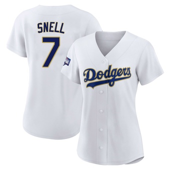 Women's Authentic Los Angeles Dodgers Blake Snell White/ 2021 Program Player Jersey - Gold