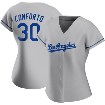 Women's Authentic Los Angeles Dodgers Michael Conforto Road Jersey - Gray